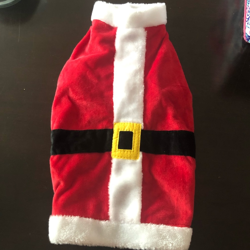 Dog Santa Costume with Santa hat